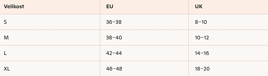 Těhotenská a kojicí košilka černá modal Carriwell tabulka velikostí